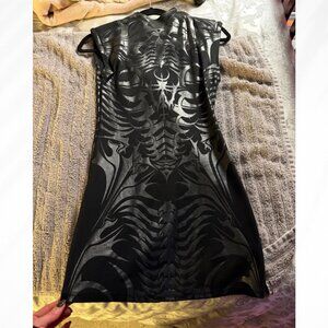 Widow Black on Black Mini Cyber Dress Size Sm